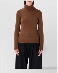Ralph Lauren - Cashmere Turtleneck Sweater With Ribbed Cuffs And Hem - Lyst