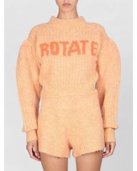 ROTATE BIRGER CHRISTENSEN - Adley Crew Neck Long Sleeve Top - Lyst