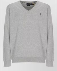 Ralph Lauren - Cotton Sweater V Neckline Long Sleeves - Lyst