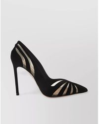 Aquazzura - Mesh Panel Pointed Toe Stiletto Heel Pumps - Lyst