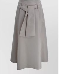 D.exterior - Long Taffeta Skirt High Waist Sash - Lyst