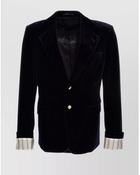 Gucci - Velvet Single-Breasted Blazer - Lyst