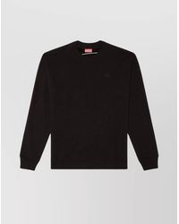 DIESEL - Cotton Logo-Embroidered Crewneck Sweatshirt - Lyst