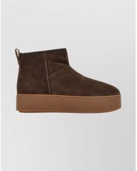 Hogan - Suede Platform Ankle Boots - Lyst