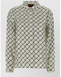 Gucci - Silk Shirt Collared Neck Long Sleeves Pattern - Lyst