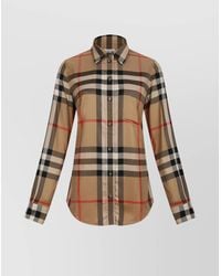 Burberry - Checked Cotton Long-Sleeve Shirt - Lyst
