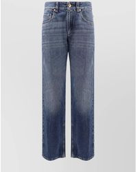 Brunello Cucinelli - Denim High-Rise Straight-Leg Jeans - Lyst