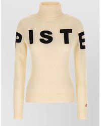 Perfect Moment - Piste Turtleneck Sweater Long Sleeves Embroidery Text - Lyst