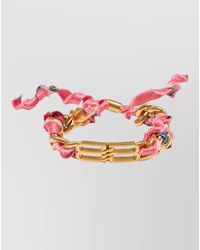 Balenciaga - Bb Icon Ribbon Metal Bracelet - Lyst