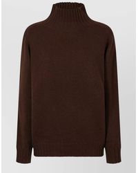 Zanone - Wool Turtleneck Sweater Long Sleeves Ribbed Finishes - Lyst