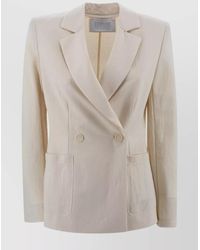 Harris Wharf London - Structured Double-Breasted Blazer With Notched Lapels - Lyst