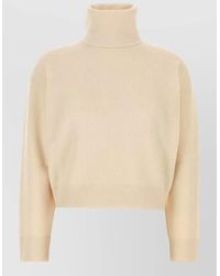 Brunello Cucinelli - Wool Blend Turtleneck Sweater Long Sleeves - Lyst