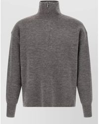 Ma'ry'ya - Virgin Wool Half Zip Sweater - Lyst