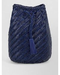 Dragon Diffusion - Pompom Double Jump Leather Bucket Bag - Lyst
