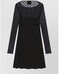Givenchy - Draped Monogram Tulle Mini Dress - Lyst