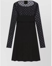 Givenchy - Draped Monogram Tulle Mini Dress - Lyst