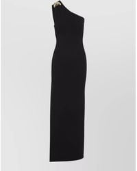 Elisabetta Franchi - Milano Stitch Long One Shoulder Dress - Lyst