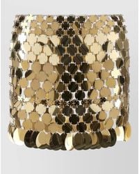 Rabanne - Metallic Disc Chain Detailed Midi Skirt - Lyst