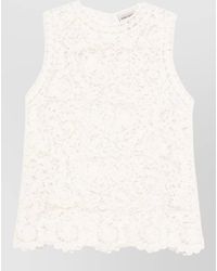 Semicouture - Lace Top Round Neckline Scalloped Hem - Lyst