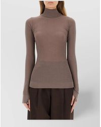 Lemaire - Wool Slim-Fit Turtleneck Top - Lyst