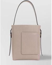 Valextra - Small Leather Bucket Bag - Lyst