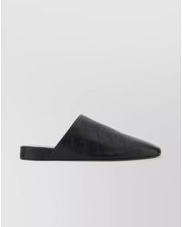 Balenciaga - Leather Slippers With Square Toe And Open Back - Lyst