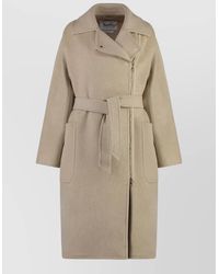 Max Mara - Agosto Wool Coat Long Belted Design - Lyst
