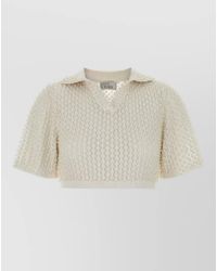 GIUSEPPE DI MORABITO - Crochet Polo Shirt - Lyst