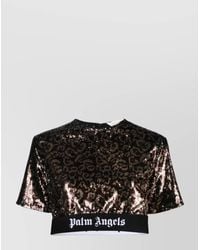 Palm Angels - Sequin Long-Sleeve Top - Lyst