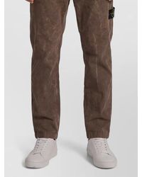 Stone Island - Corduroy Mid-Rise Straight-Leg Trousers - Lyst