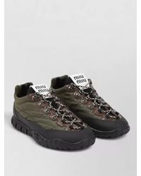 Miu Miu - Paneled High-Top Sneakers - Lyst