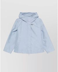 Fay - Hooded Parka Coat Drawstring Hem Pockets - Lyst