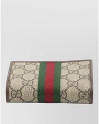Gucci - Ophidia Compact Trifold Wallet Logo Detail - Lyst