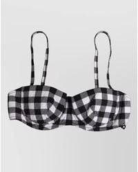 Dolce & Gabbana - Gingham Check Bikini Top - Lyst