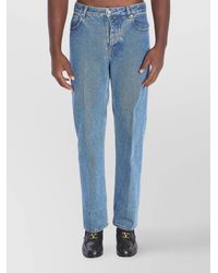 Valentino Garavani - Cotton Mid-Rise Wide-Leg Jeans - Lyst