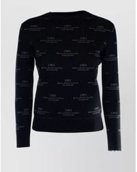 Balenciaga - Logo-Print Crew-Neck Long-Sleeve Jumper - Lyst