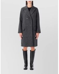 A.P.C. - Wool Double-Breasted Coat - Lyst