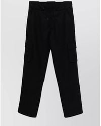 GR10K - Wool Blend Straight-Leg Cargo Trousers - Lyst