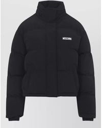 Moschino - Down Cropped Logo-Print Puffer Jacket - Lyst