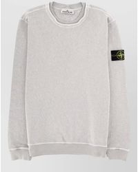 Stone Island - Logo Patch Crew Neck Long Sleeve Top - Lyst