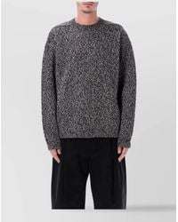 Studio Nicholson - Lambswool Mouline Oversized Crewneck Jumper - Lyst