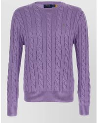 Polo Ralph Lauren - Cotton Braided Sweater - Lyst
