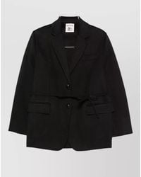 Semicouture - Corine Wool Tailored Belted Single Breasted Jacket - Lyst