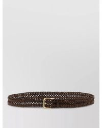 Brunello Cucinelli - Braided Calf Leather Belt Adjustable Design - Lyst