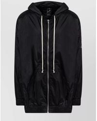 Rick Owens - Lightweight Zip Jacket Hooded Drawstring Elastic Side Pockets - Lyst