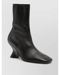 Dries Van Noten - Leather Heeled Ankle Boots - Lyst