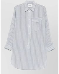 Isabel Marant - Laurane Striped Voile Shirt Dress - Lyst