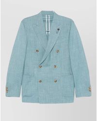 Lardini - Double Breasted Wool Blazer Roma - Lyst