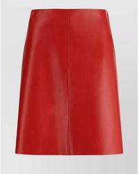 Miu Miu - Nappa Leather Skirt - Lyst