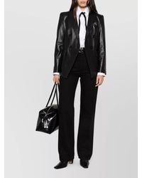 Emporio Armani - Lamb Leather Blazer Jacket - Lyst
